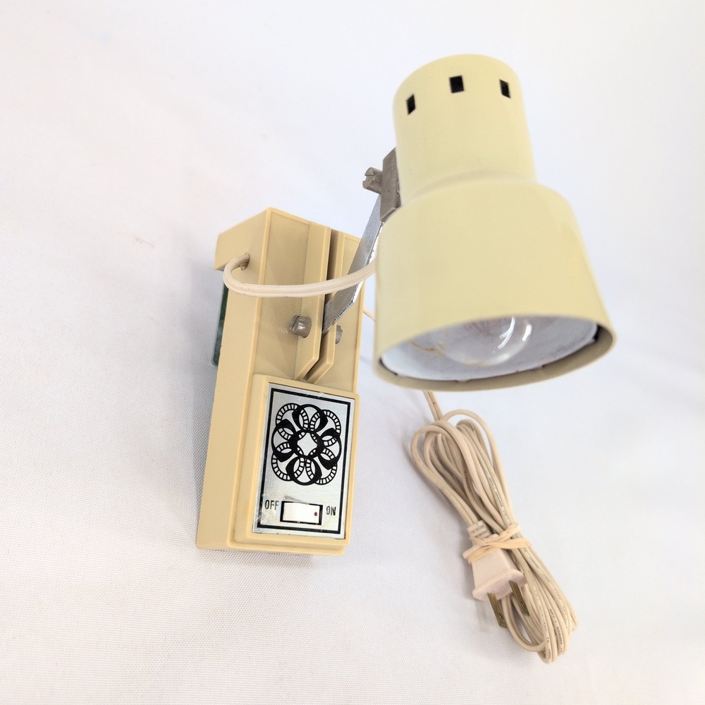 Vintage Headboard Bed Lamp Cream Mid Century Retro Adjustable Clamp Light